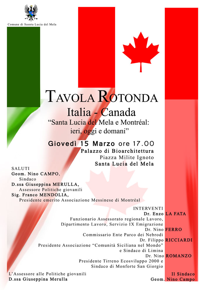 Tavola Rotonda italia-Canada